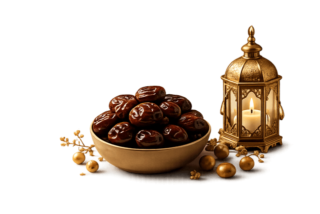 Decorative dates and lantern